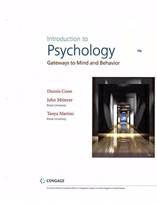 Introduction to Psychology: Gateways to Mind and Behavior (15th Edition), Looseleaf Version, Loose Leaf by Dennis Coon (Used)