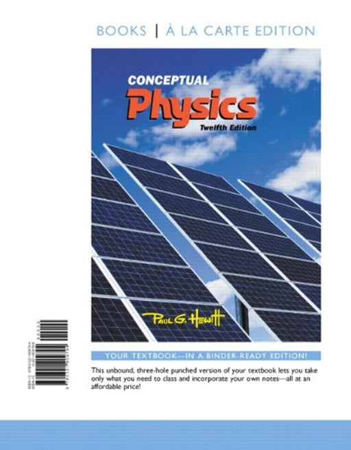 Conceptual Physics, Books a la Carte Edition, Loose Leaf, 12 Edition by Hewitt, Paul