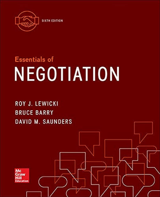 Essentials of Negotiation, Paperback, 6 Edition by Lewicki, Roy (Used)