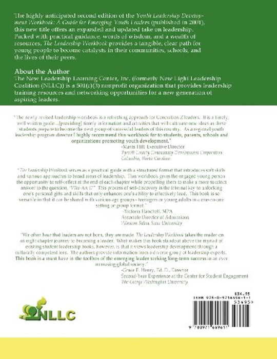 The Leadership Workbook: A Practical Guide to Self-Development for Emerging Young Leaders, Paperback, 2nd Edition by New Leadership Learning Center Inc. NLLC