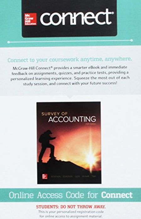 GEN COMBO LOOSELEAF SURVEY OF ACCOUNTING; CONNECT ACCESS CARD, Printed Access Code, 5 Edition by Edmonds, Thomas (Used)