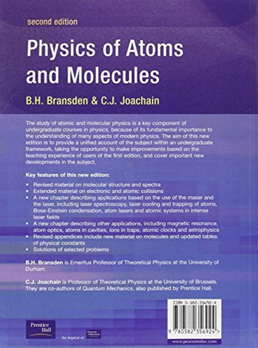 Physics of Atoms and Molecules, Paperback, 2 Edition by Bransden, B. H. (Used)